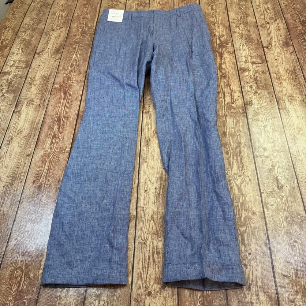 Murano Alex Slim Fit Pants Mens 30x32 Blue Baird McNutt Irish Linen Cuffed NWT